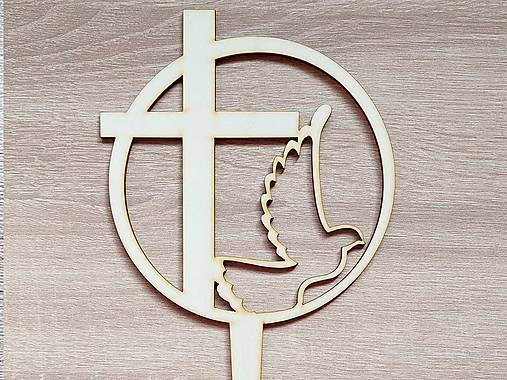 Drevený zapich 1.sväté prijímanie holubica