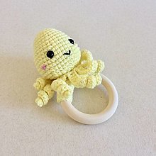 Hračky - Hrkajúca chobotnička (vo farbe na želanie) (žltá) - 16009058_