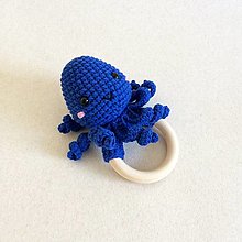 Hračky - Hrkajúca chobotnička (vo farbe na želanie) (kráľovská modrá) - 16009066_