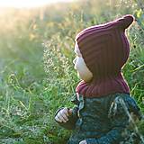 Detské čiapky - Detská háčkovaná pixie merino kukla (rôzne farby) - 16011510_