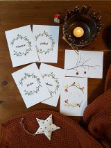 Kresby - Pohľadnice Vianoce - 16008834_
