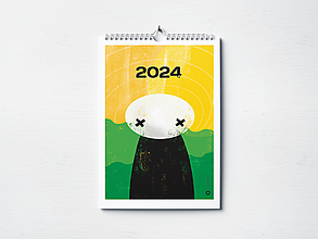 Papiernictvo - Kalendár 2024 - Obloody ilustrácie (A4) - 16009735_