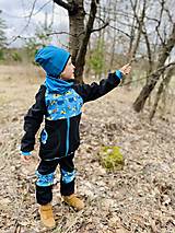 Detské oblečenie - Dětské softshellové nohavice STROJE (110/116) - 16010391_