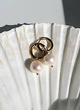 Náušnice - Florence - kruhové náušnice s veľkými okrúhlymi sladkovodnými perlami - 16010443_