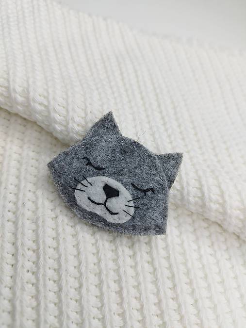 Detské doplnky - Detská brošnička (mačička) - 16013054_