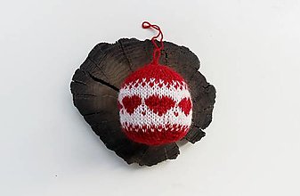 Dekorácie - Vianočné gule - trikolóra (srdcia) - 16011799_