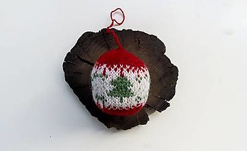 Dekorácie - Vianočné gule - trikolóra (stromčeky) - 16011801_