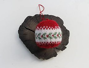 Dekorácie - Vianočné gule - trikolóra (imelo) - 16011804_
