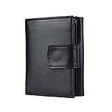 Pánske tašky - UNISEX kožená peňaženka v čiernej farbe - 16012874_