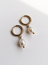 Náušnice - Geneva - malé perlové kruhové náušnice - 16013284_