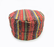 Úžitkový textil - Meditačný vankúš s pohánkovými šupkami Červená India - 16014029_