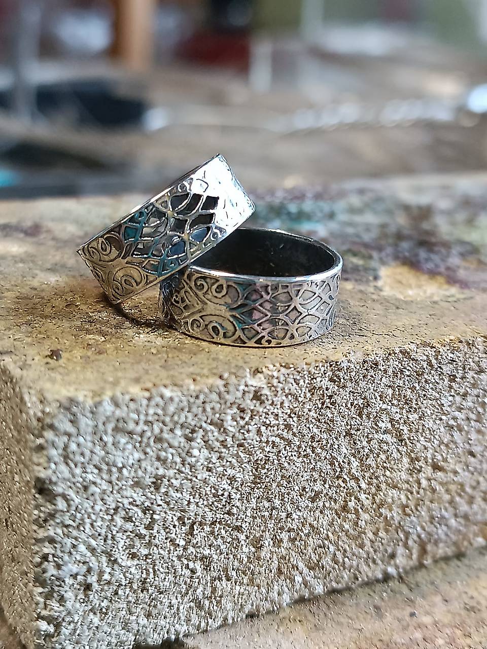 Strieborny prsteň Ag925 Filigrán Obrúčka  