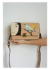 Kabelky - Ručne maľovaná kabelka "Bird" - 16015967_