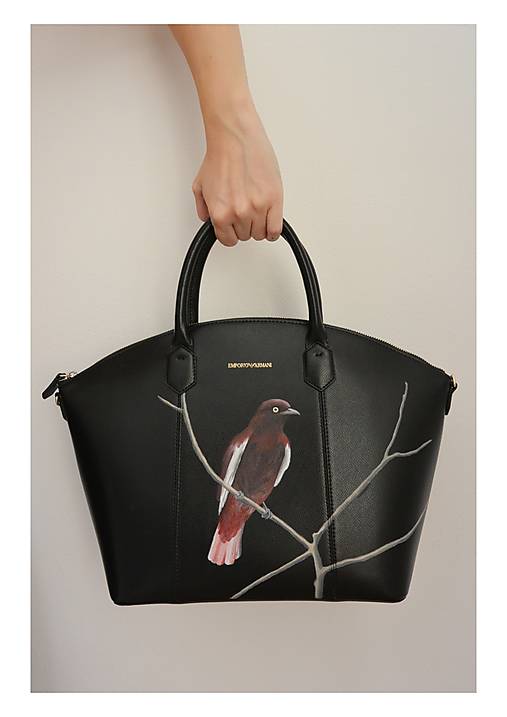 Ručne maľovaná kabelka "Bird"