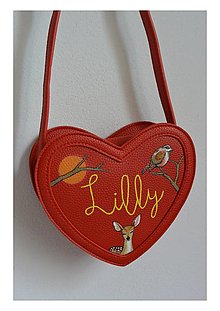 Kabelky - Ručne maľovaná kabelka "Lilly" - 16015896_
