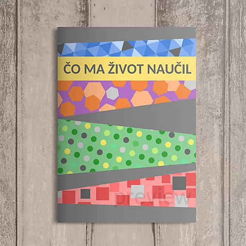 Papiernictvo - Zápisník na poznatky zo života (geometria) gentle (mix) - 16016964_