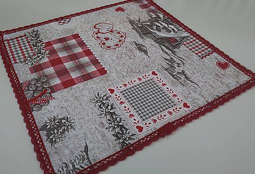 Úžitkový textil - Prestieranie s čipkou,,chalúpka" - 16017156_