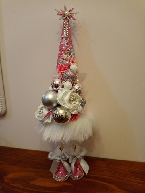 Dekorácie - Vianočná dekorácia ružová  - 16017538_