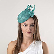 Ozdoby do vlasov - Pillbox klobúčik s abstraktnou mašľou, pre svadobnú mamu - 16019108_