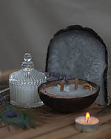 Sviečky - Kokosová sviečka - drevený knôt - 16018450_