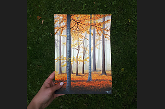 Obrazy - PRINT Jeseň v lese - 16019795_