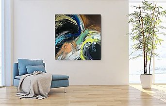 Obrazy - Obraz Abstrakt XL Mahagónový nádych 100x100 cm - 16017323_