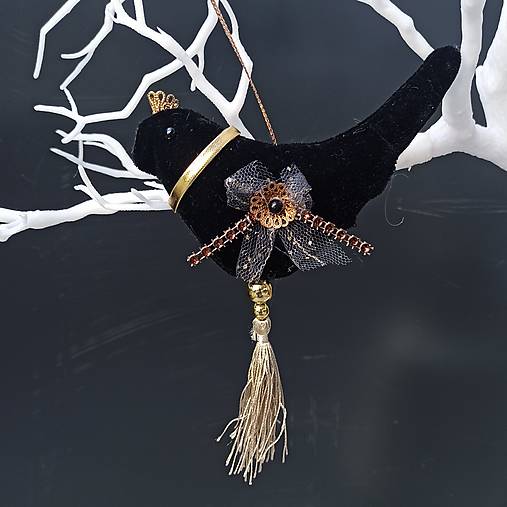 Dekorácie - Black bird ... dekorace - 16023996_