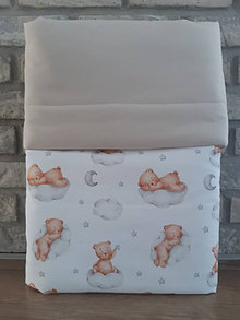 Detský textil - Obojstranná deka "SLEEP TEDDY" - 100x70cm - 16020393_