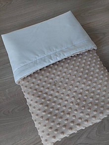 Detský textil - Obojstranná deka "Basic Latte" - 100x70cm - 16020447_