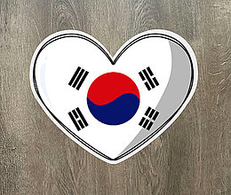 Papiernictvo - Samolepka - srdce Korea / samolepka na auto - 16023945_