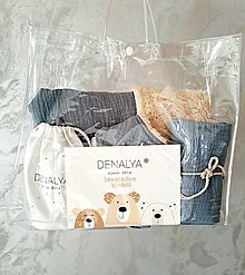 Detský textil - 5 dielny Zvýhodnený balíček BASIC jeans modrý - 16024979_