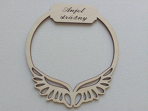  - Drevené anjelské krídla s kruhom - 16026826_
