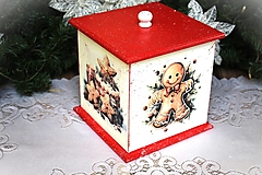 Nádoby - Vianočná krabička na keksíky - 16027729_