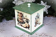 Nádoby - Vianočná krabička na keksíky - 16027775_