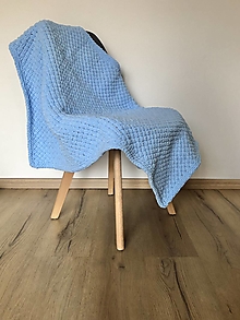 Detský textil - Deka do kočíka z Alize Puffy Fine 100x80cm - baby modrá - 16024562_