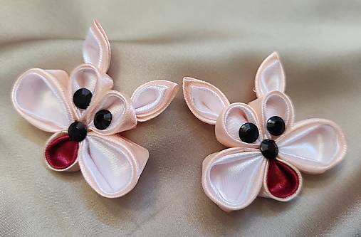 Ozdoby do vlasov - Saténový zajačik  - 16024620_