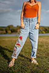 Nohavice - Personalizované ručne maľované jeansy - 16025148_