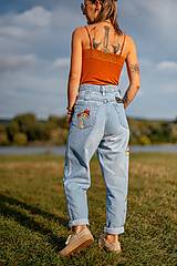 Nohavice - Personalizované ručne maľované jeansy - 16025150_
