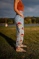 Nohavice - Personalizované ručne maľované jeansy - 16025153_