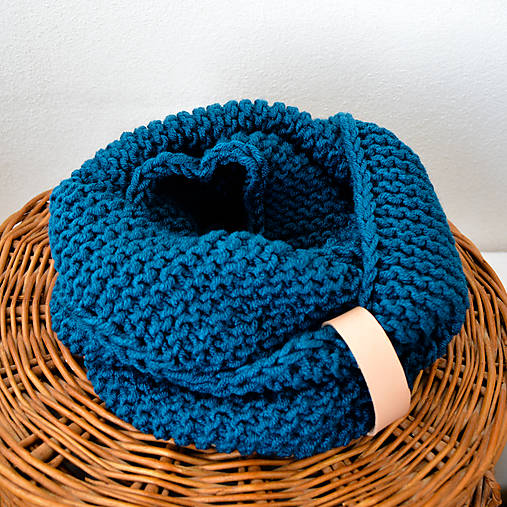 Šály a nákrčníky - &amp; KoŽa (na krk... Petrol) - 16031816_