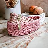 Háčkované košíky | set Pink Shelly & Yogurt