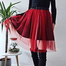 Sukne - Tylová sukňa Dahlia (L - červená) - 16030050_