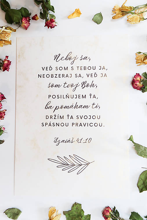 Obrazy - Art print „NEBOJ SA, VEĎ SOM S TEBOU JA“ - 16029291_