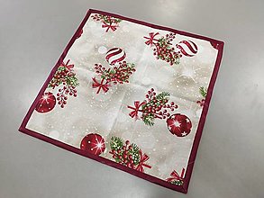Úžitkový textil - Červený vianočný obrus - 16033549_