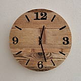 Hodiny - Nástenné hodiny - smrekové drevo, priemer 38 cm - 16033134_