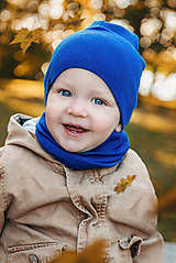 Detské čiapky - 100% merino čiapka Paríž modrá - 16032281_