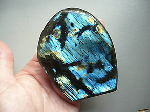 Minerály - Labradorit - dekorační kousek 95 mm, č.1f - 16034872_