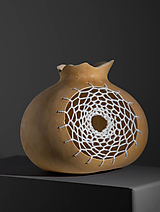 Gourd #G13 | Kalabasa, prírodná drevená lampa a dekorácia