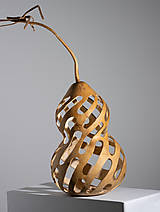 Svietidlá - Gourd #G15 | Kalabasa, prírodná drevená lampa a dekorácia - 16032900_