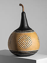 Dekorácie - Gourd #G25 | Kalabasa, prírodná drevená dekorácia - 16034469_